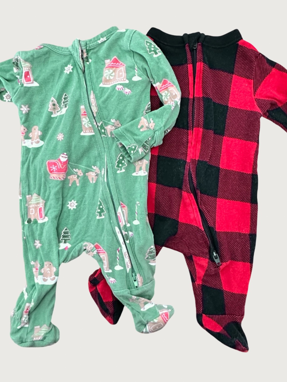 ANGEL DEAR & OLD NAVY | New born Holiday Footed One-Piece Pajamas